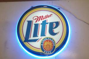 lot 757 image: Miller Light Dual Sided Neon