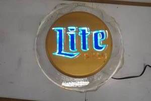 lot 759 image: Lite Bottle Top Neon Light Wall Display