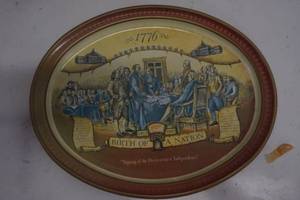 lot 764 image: Miller 1776 Birth Of The Nation sighing of the independence serving Tray