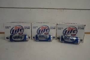 lot 856 image: 3- 24oz Case Miller Lite Harley Davidson Commemorative 100 year Anniversary 24oz can