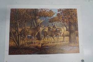 lot 892 image: Schmidt Wild Life Series Family Reunion Print only