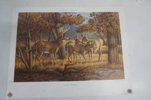 lot 894 image: Schmidt Wild Life Series Family Reunion Print only