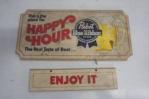 lot 897 image: Pabst Blue Ribbon openclose sign