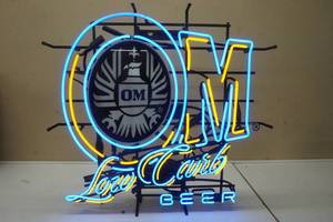 lot 9 image: Old Milwaukee Low Garb Beer Neon Beer Sign 29 Wide