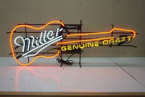 lot 12 image: Miller Genuine Draft Neon Beer Sign 50 x 14