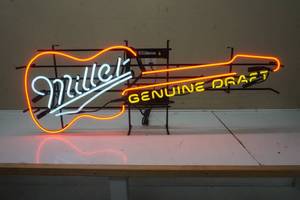 lot 14 image: Miller Genuine Draft Neon Beer Sign 50 x 14