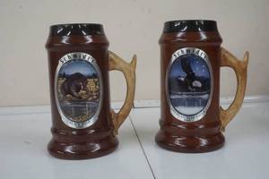 lot 128 image: Schmidt wood mug set, 1995 patented