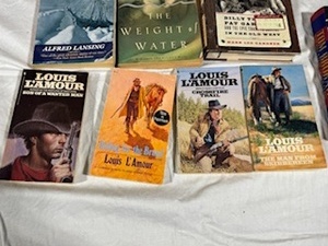 lot 83 image: Books - Louis LAmour, Westerns, Tom Brokow and More