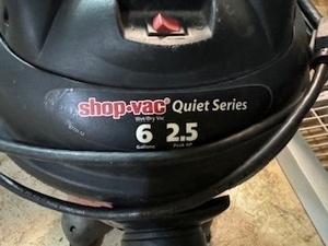 lot 113 image: Six Gallon 2.5 HP ShopVac and Accessories