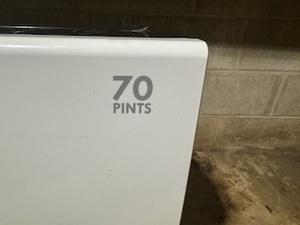 lot 114 image: Kenmore 70 Pint Dehumidifier Model No 407.52701210