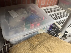 lot 117 image: Pressure Cooker and Christmas Lot Trees, Ribbons, Bows, Lights, Ornaments and more