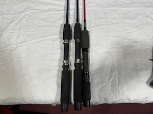 lot 153 image: Three Ice Fishing Rods (See photos for details)