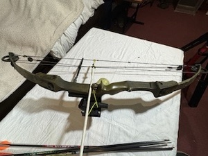 lot 158 image: Bow with Miscellaneous Arrows