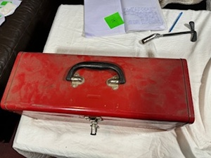 lot 161 image: Waterloo Toolbox full of sockets. Includes just about any size you could ever need up to 1 and 516. Good mix of SAE and Metric
