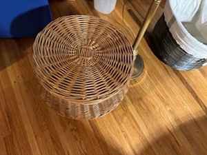 lot 207 image: Two Wicker Baskets and Floor Lamp