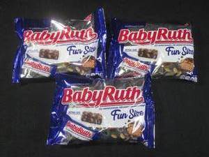 lot 391 image: (B-2) 3 Bags of Fun Size Baby Ruth Candy Bars Best by May 2024