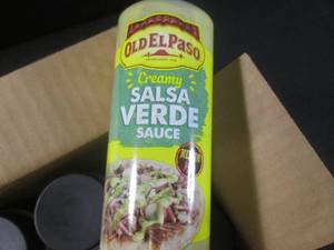 lot 395 image: (B-1) 8 Bottles Old El Paso Creamy Salsa Verde Sauce Medium 9oz Best by Feb 2024