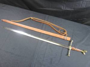 lot 3 image: (RM2) Branch Sword with Scabbard - Maker Arms & Armor Mpls MN - Ladies  Youth Sized Sword - Valued At $1,500 - Sword 37 14 Overall Length