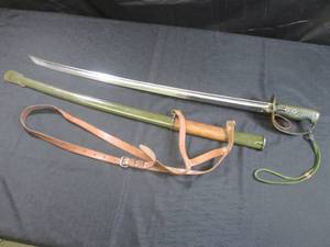 lot 6 image: (RM1) Chinese N.C.O. Sword - KoreaVietnam Era - Still In Cosmoline - Partially Sharpened - Valued At $400 to $600 - Sword 36 38 Overall Length