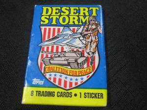 lot 50 image: (CNTR) 1991 Unopened Pack of Desert Storm Tracking Cards