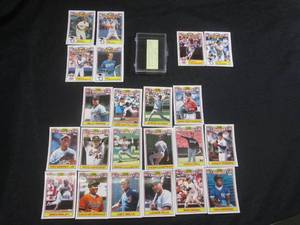 lot 56 image: (CNTR) 1988, 1989 and 1990 Topps 1987, 1988 All Star Game and 1989 Rookies Cards in Plastic Container