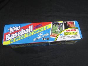 lot 74 image: (CS) Box 1992 Topps Baseball Cards - Open Box