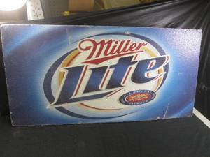 lot 99 image: (EW1) Miller Lite Beer Logo Ceiling Tile Panel 2 ft x 4 ft