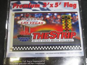 lot 157 image: (H-1) 3 ft x 5 ft Las Vegas Motor Speedway The Strip Flag - New