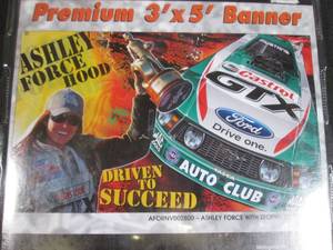 lot 161 image: (H-2) 3 ft x 5 ft Ashley Force with Trophy Banner - New
