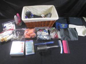 lot 173 image: (EW4) Assorted Hair Accessories, Lotions, Bags Etc