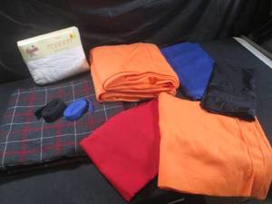 lot 177 image: (G-1) Sections of Material and King Size Flannel Fitted Sheet