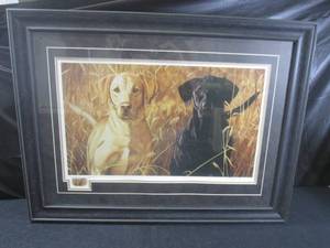 lot 188 image: (D-1) Framed Signed and Numbered Steve Hamrick Double Flush Print 32 x 24