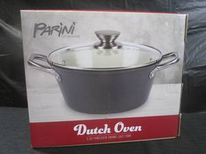 lot 219 image: (CS) Parini 5 Qt Porcelain Enamel Cast Iron Dutch Oven