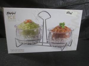 lot 232 image: (CSB) Parini Twin Dip Bowls with Ice Chiller