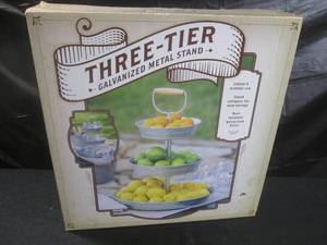 lot 269 image: (EW3) Three-Tier Galvanized Metal Stand