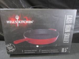lot 279 image: (D-2) Hells Kitchen 10.5 Cast Iron Skillet Enameled Exterior