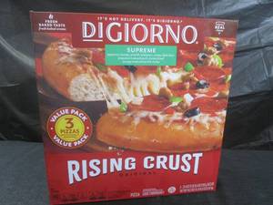 lot 303 image: (FRZ) Frozen Digiorno Supreme 3 Pizza Value Pack Rising Crust Original Best by July 2024