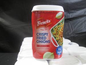 lot 341 image: (B-3) 15 Frenchs Crispy Fried Onions Original 2.8oz Past Date Best by 12012023