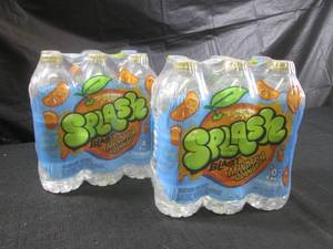 lot 356 image: (C-1) 2 - 6-Packs Splash Blast Mandarin Orange Flavored Water Beverage 16.9oz