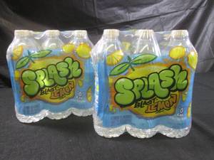 lot 357 image: (C-1) 2 - 6-Packs Splash Blast Lemon Flavored Water Beverage 16.9oz