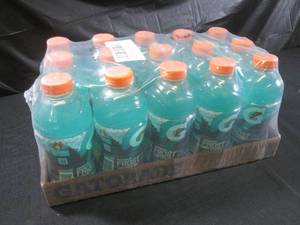 lot 359 image: (C-2) Case 15 Bottles Gatorade Frost Crisp & Cool Arctic Blitz 28oz Best by April 2024