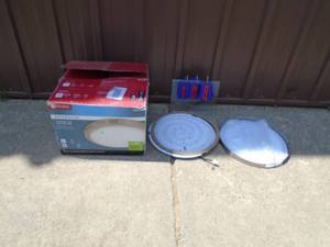 Utilitech led lightfan combo. Appears new in box. As shown.