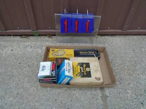 Flat of auto parts including timig chain, bearings, etc. As shown.