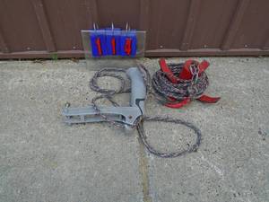 Boat anchor & bow mount. As shown.