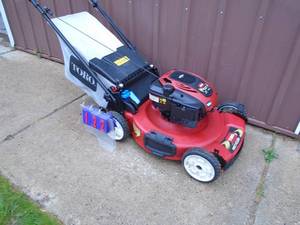 Toro personal pace recycler mower. 7 hp. Tested & works. As shown.