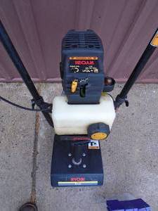 Ryobi mini tiller. Used condition. Tested & works. As shown.