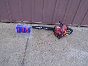 Homelite 16 45cc chainsaw. Used condition. Tested & works. As shown.