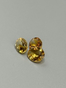 7.69 Carat Citrine Faceted Oval Cut - Set of 3 Loose Stones