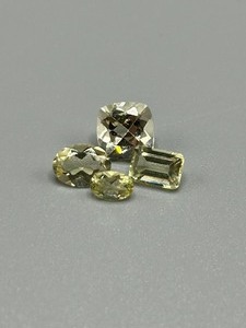 4.62 Carat Light Yellow Lemon Quartz Mixed Cut - Assorted Set of 4 Loose Stones