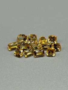 7.28 Carat Citrine Mixed Cut - Various Size & Shape Assorted Lot of Loose Stones